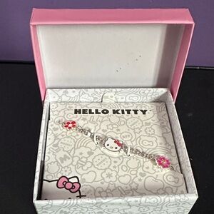NIB Hello Kitty Pink and Silver Charm Bracelet